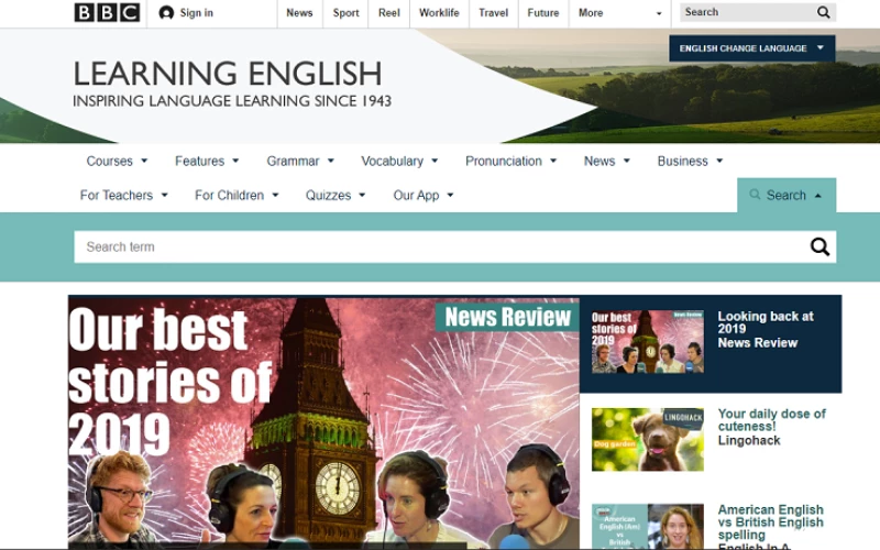 Website học tiếng Anh online BBC Learning English