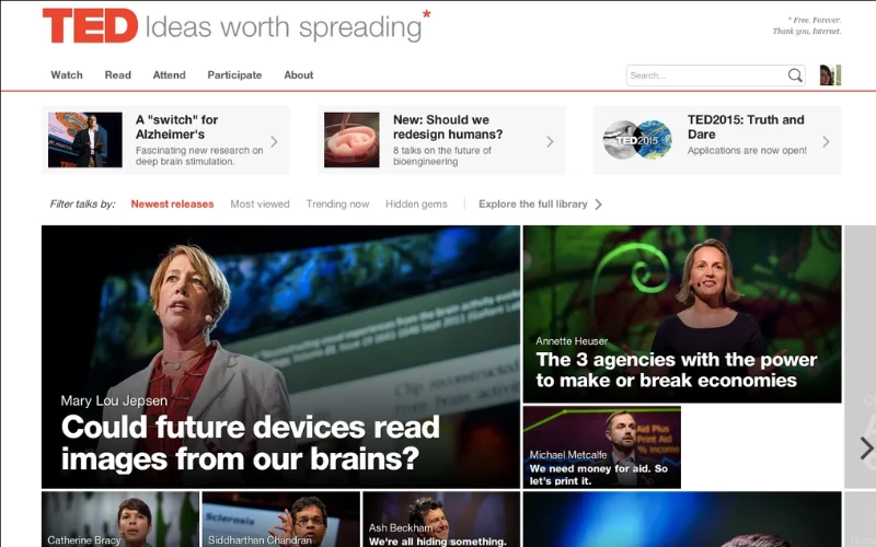 Web học nghe nói tiếng Anh online tại nhà – TED