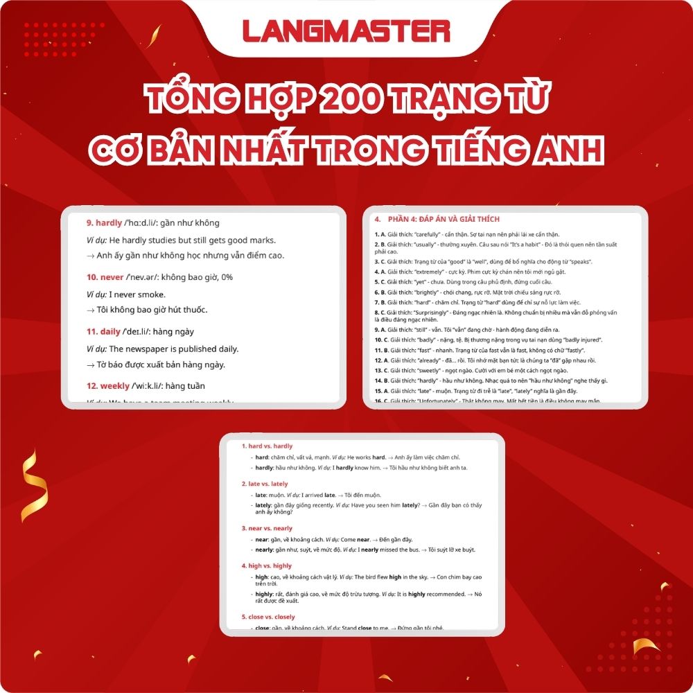 Master English Vocabulary – Tổng hợp 200 trạng từ cơ bản nhất trong tiếng Anh