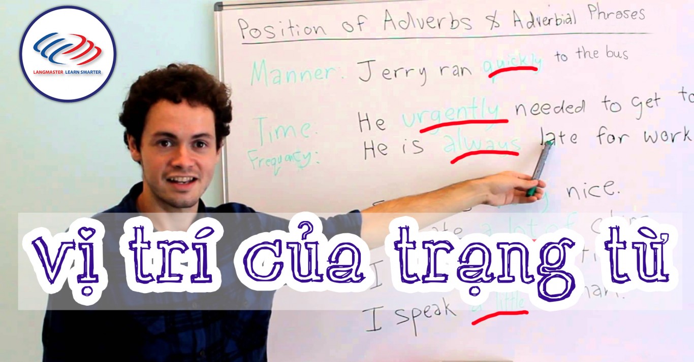 vị trí của trạng từ