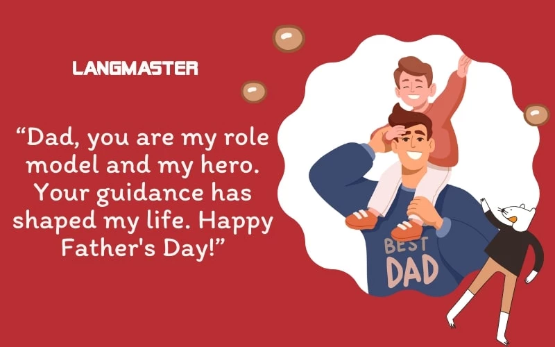 Những lời chúc mừng Ngày của Cha tiếng Anh từ con trai dành cho bố