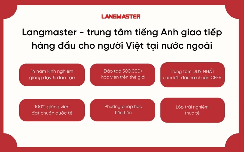 Lý do người Việt tại nước ngoài nên học tiếng Anh giao tiếp tại Langmaster