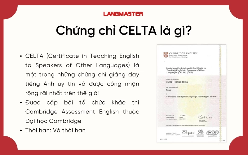 CELTA là chứng chỉ giảng dạy tiếng Anh uy tín toàn cầu