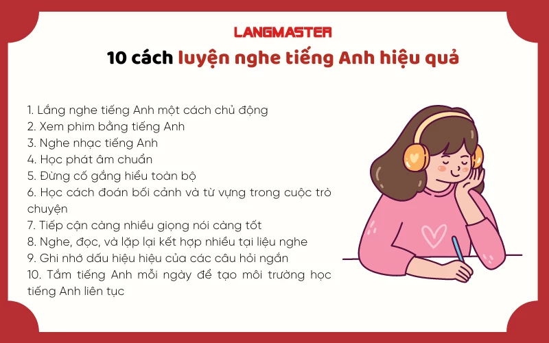 cách luyện nghe tiếng Anh hiệu quả cho người mới bắt đầu