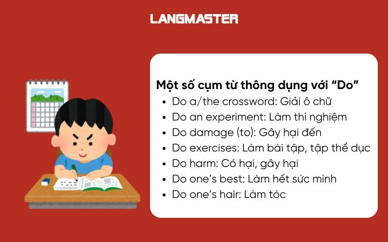 Một số cụm từ thông dụng với 'Do'