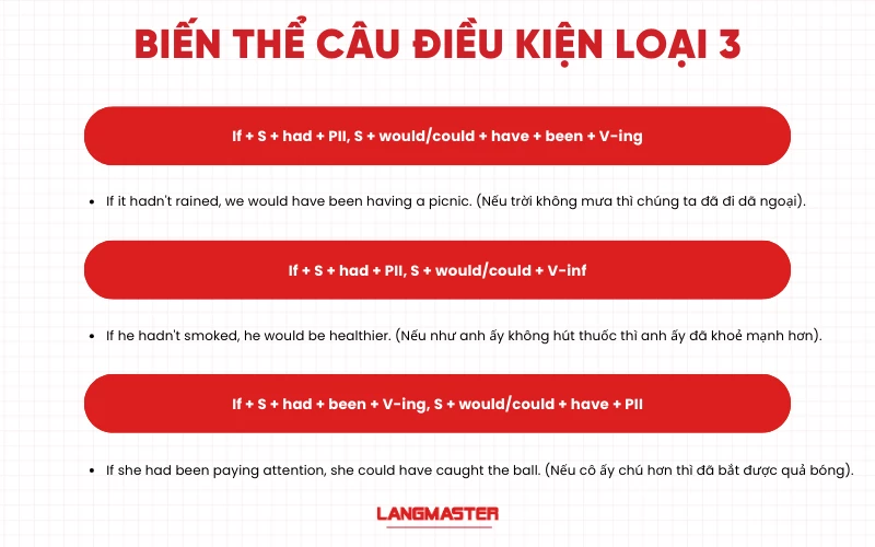 Biến thể câu điều kiện loại 3