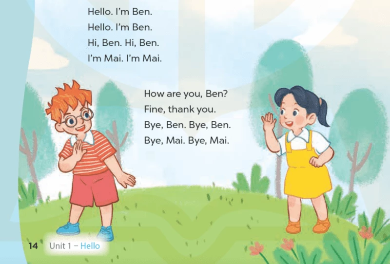 Bài tập 3 Unit 1 tiếng Anh lớp 3 Lesson 3