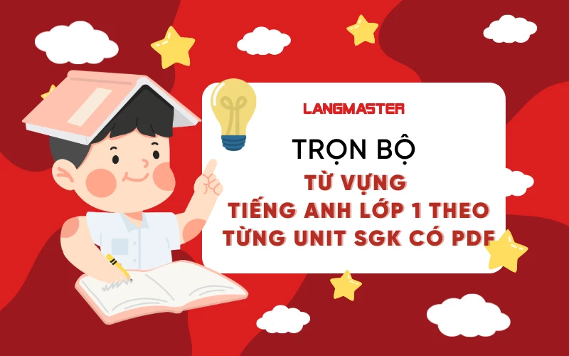 TỪ VỰNG TIẾNG ANH LỚP 1 CHƯƠNG TRÌNH MỚI THEO TỪNG UNIT CÓ PDF