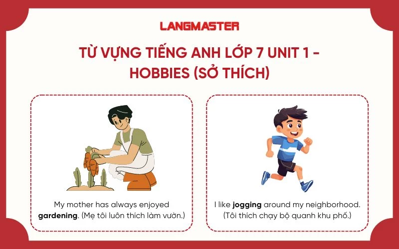 Từ vựng tiếng Anh lớp 7 Unit 1 - Hobbies (Sở thích)