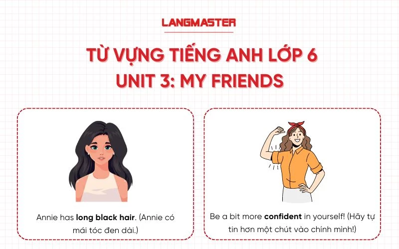 Từ vựng tiếng Anh lớp 6 Unit 3 - My Friends (Bạn của tôi)