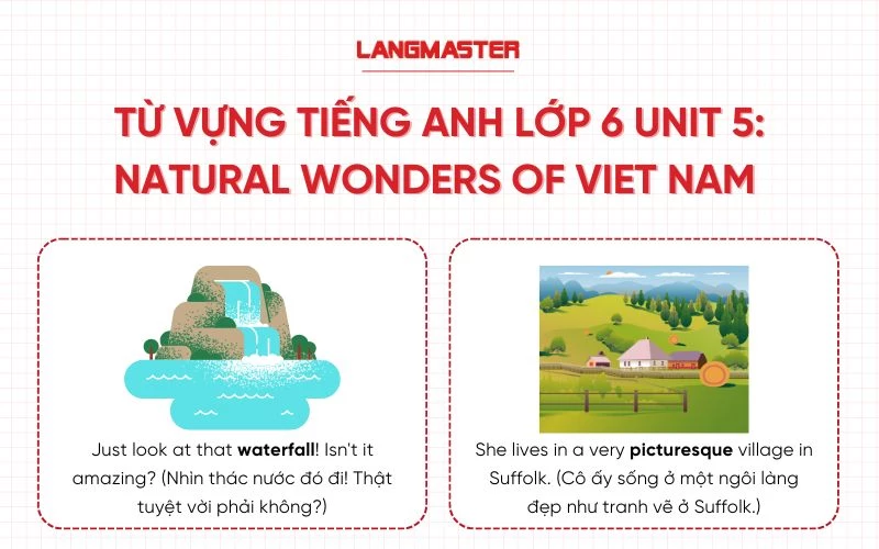 Từ vựng tiếng Anh lớp 6 Unit 5 - Natural Wonders of Viet Nam (Kỳ quan thiên nhiên Việt Nam)