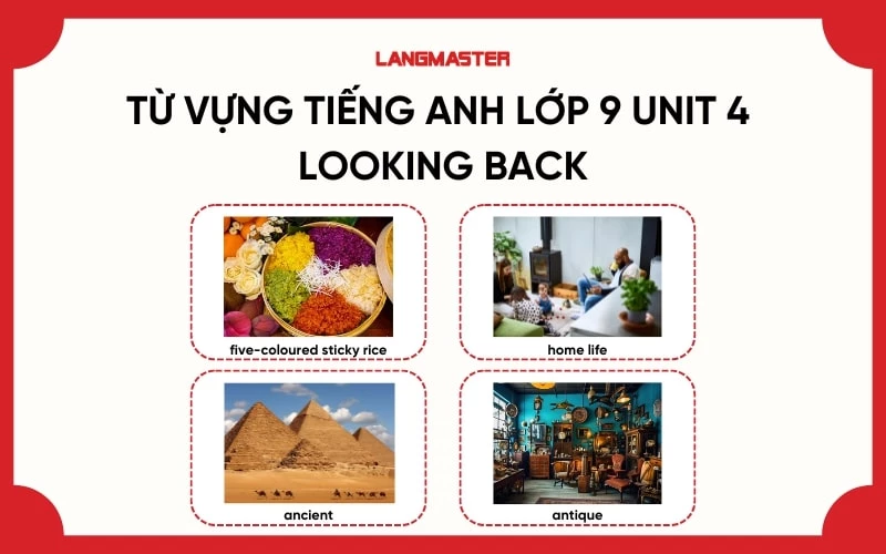 Từ vựng Tiếng Anh Unit 4 lớp 9 Looking back