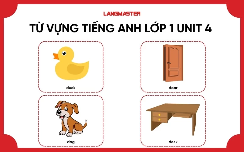 Học Tiếng Anh lớp 1 Unit 4