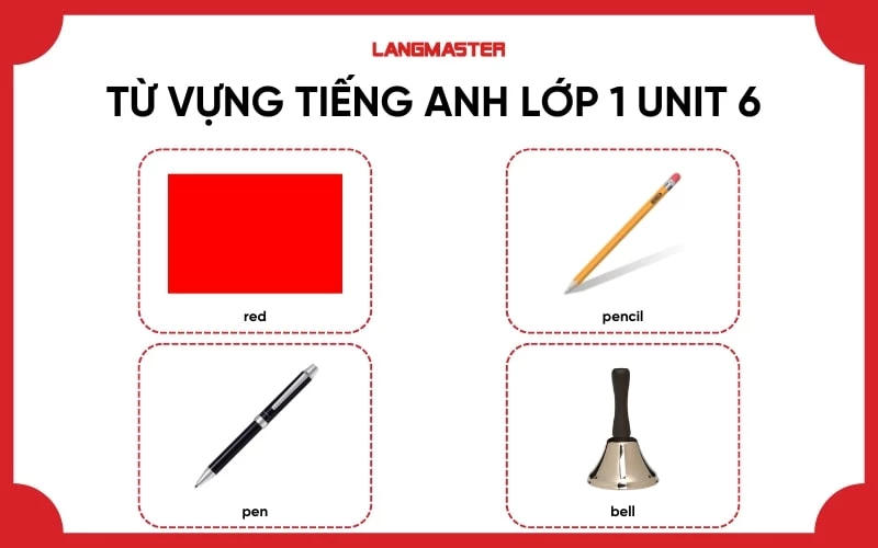 Học Tiếng Anh lớp 1 Unit 6