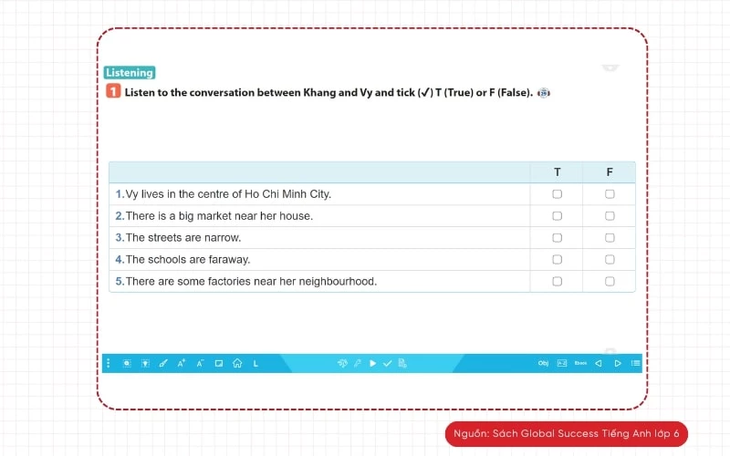 tiếng anh lớp 6 unit 4 skills 2