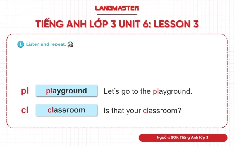 tiếng anh lớp 3 unit 6 lesson 3