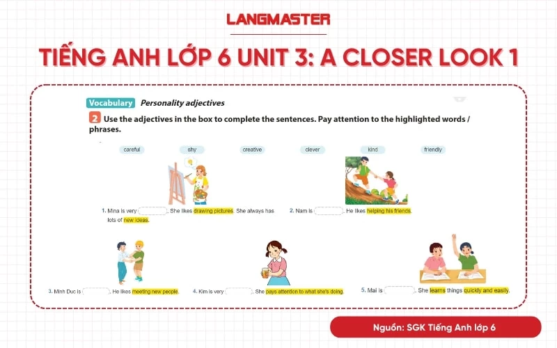 tiếng anh lớp 6 unit 3 a closer look 1