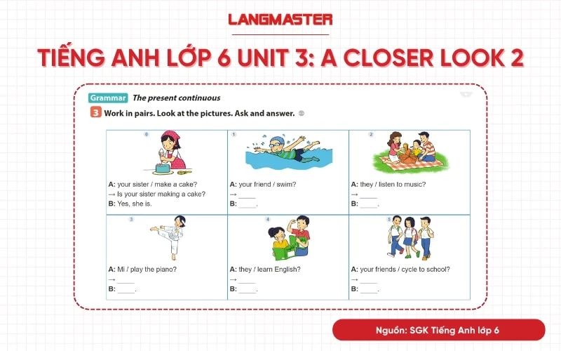 tiếng anh lớp 6 unit 3 a closer look 1