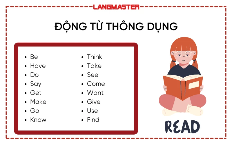 Động từ tiếng Anh thông dụng