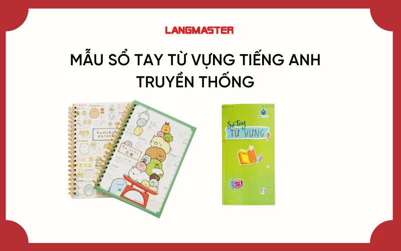 Mẫu sổ tay từ vựng tiếng Anh truyền thống