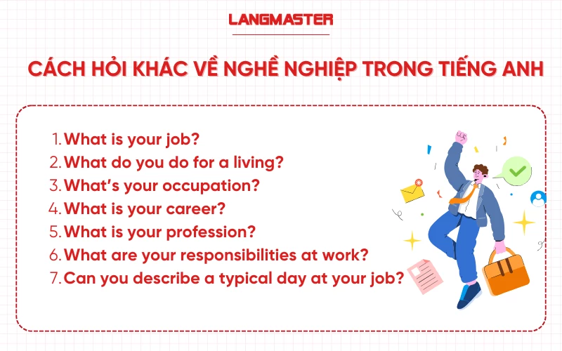 Cách hỏi khác về nghề nghiệp trong tiếng Anh