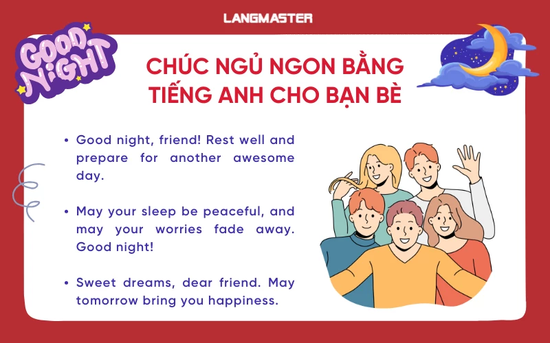 chúc bạn bè ngủ ngon bằng tiếng anh