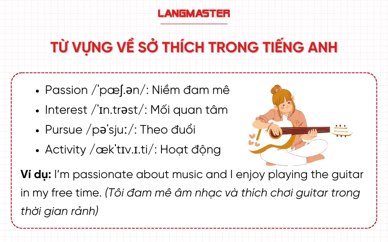 Từ vựng về chủ đề sở thích