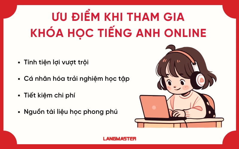 Ưu điểm của khóa học tiếng Anh online