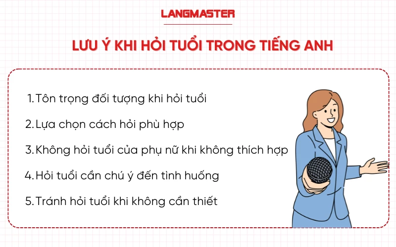 Lưu ý khi hỏi tuổi trong tiếng Anh