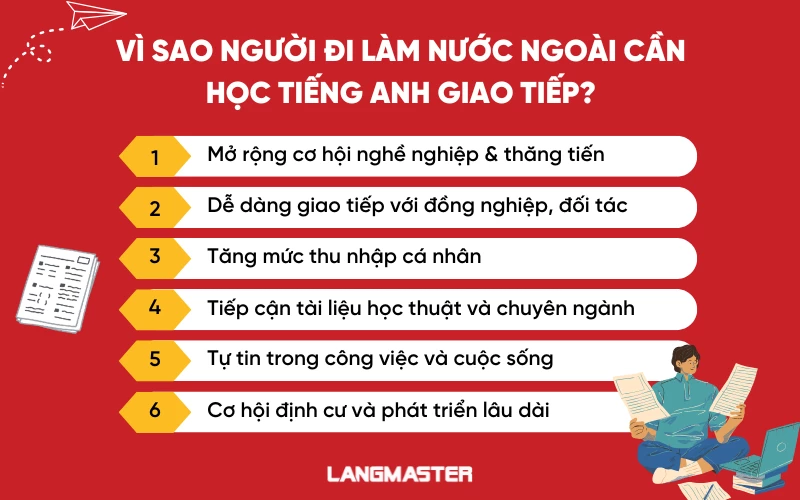 Vì sao người đi làm nước ngoài cần học tiếng Anh giao tiếp?