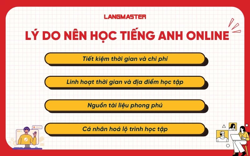 Những lý do nên học tiếng Anh online