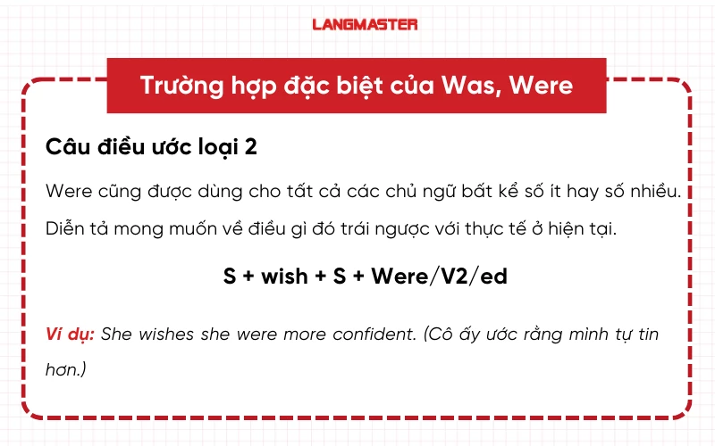 câu điều ước loại 2 were