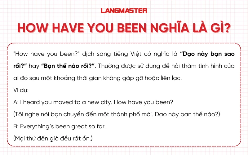 How have you been nghĩa là gì?