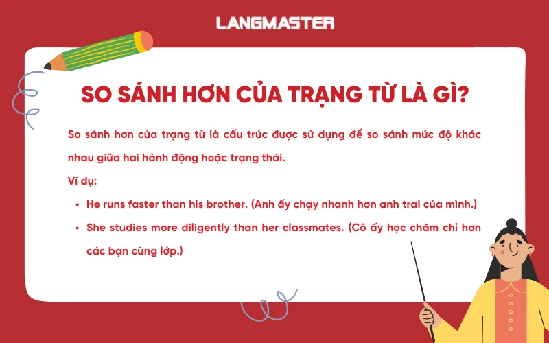 So sánh hơn của trạng từ là gì?