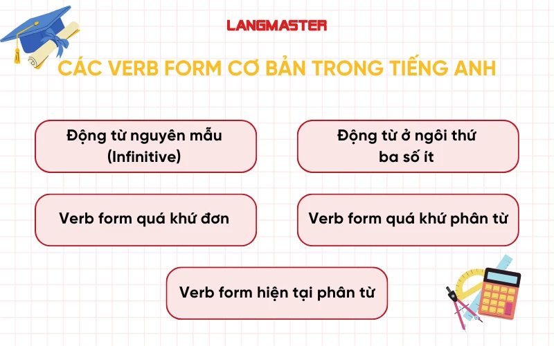 Các dạng Verb form cơ bản trong tiếng Anh