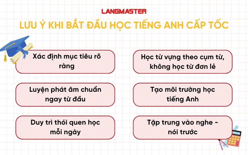 Những lưu ý khi bắt đầu học tiếng Anh giao tiếp cấp tốc