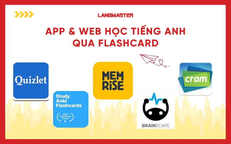 Một số App & Web dùng để học tiếng Anh qua flashcard