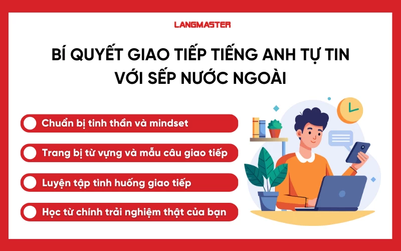Bí quyết giao tiếp tiếng Anh tự tin với sếp nước ngoài