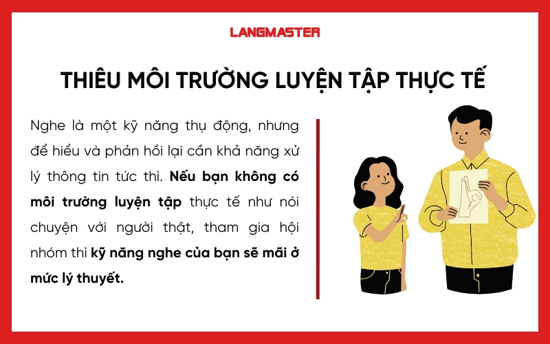 Thiếu môi trường luyện tập thực tế