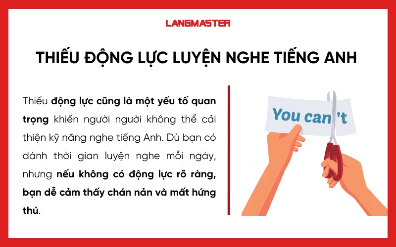 nghe được tiếng anh nhưng không hiểu​