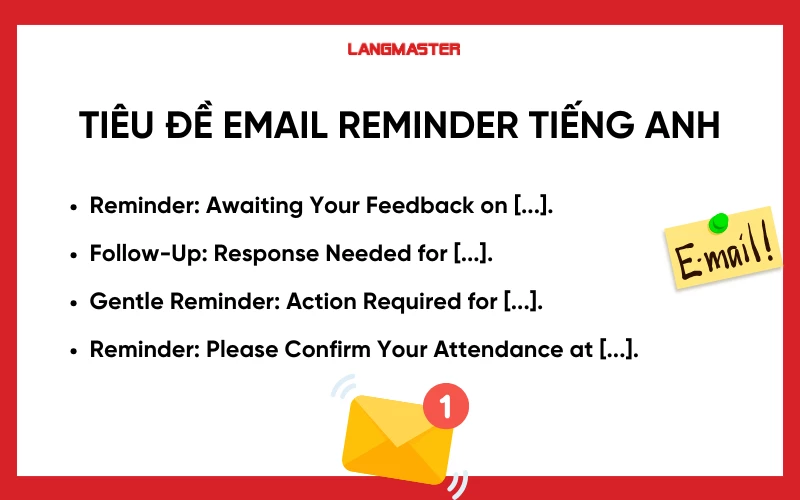 Tiêu đề email reminder