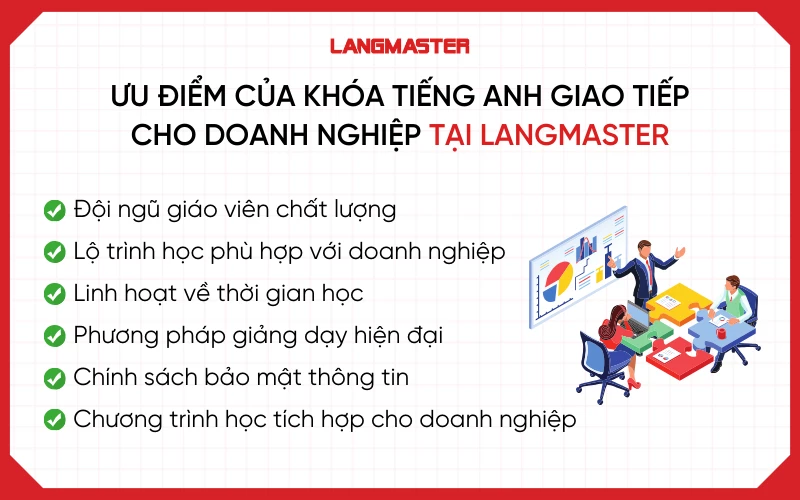 Ưu điểm khóa học tiếng Anh giao tiếp cho doanh nghiệp tại Langmaster
