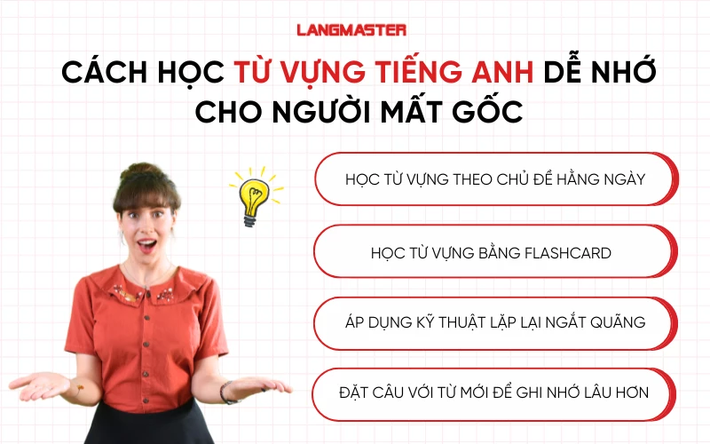 Cách học từ vựng tiếng Anh cực dễ nhớ cho người mất gốc