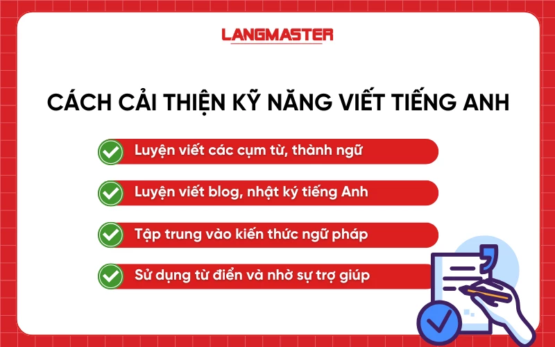 Cách cải thiện kỹ năng Viết tiếng Anh