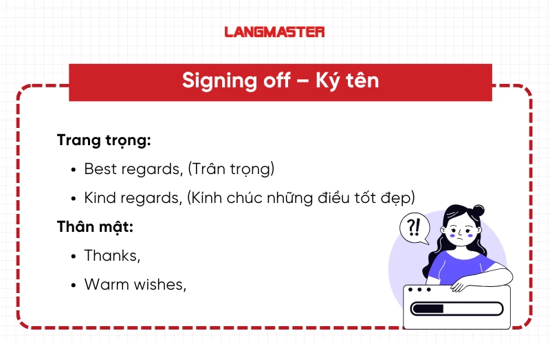 ký tên email tiếng Anh thương mại