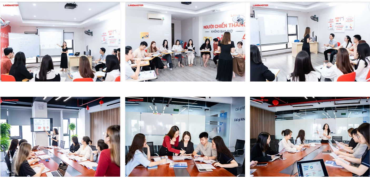 ình ảnh lớp học tiếng Anh doanh nghiệp tại Langmaster