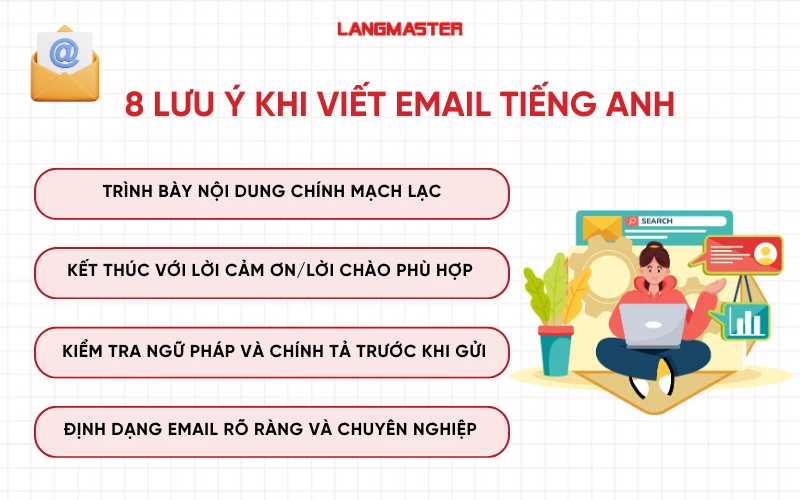 8 lưu ý khi viết email tiếng Anh chuyên nghiệp