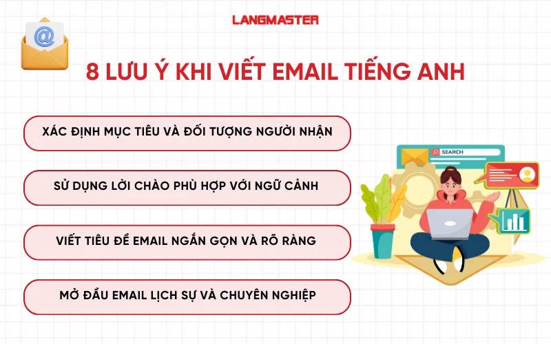 8 lưu ý khi viết email tiếng Anh chuyên nghiệp
