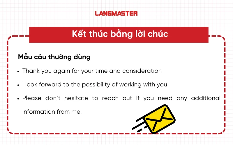 Kết thúc email cảm ơn sau phỏng vấn bằng tiếng Anh