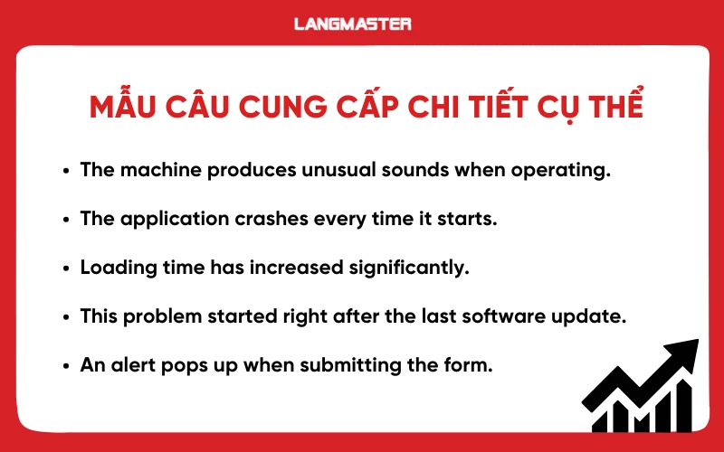 Mẫu câu báo cáo sự cố kỹ thuật chi tiết cụ thể